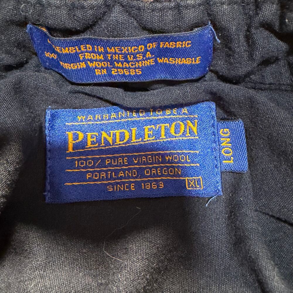 Pendleton Womens XL Long Sleeve Wool Shirt Red Plaid Button Down Vintage Casual - Picture 5 of 7